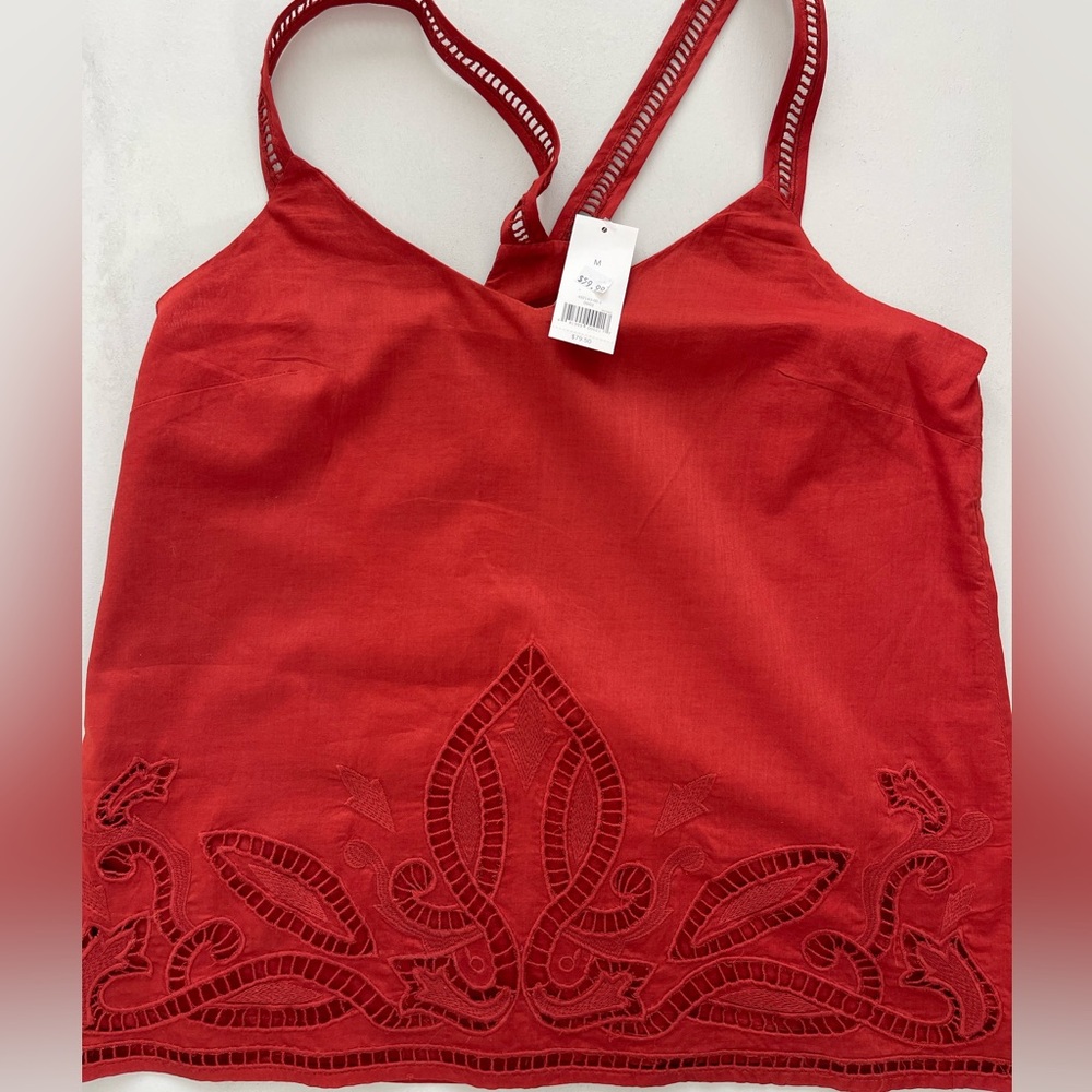 NWT Banana Republic Embroidered Tank Size M